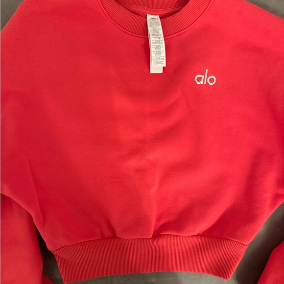 ALO Yoga Red Cropped Sweatshirt - Picture 4 of 4